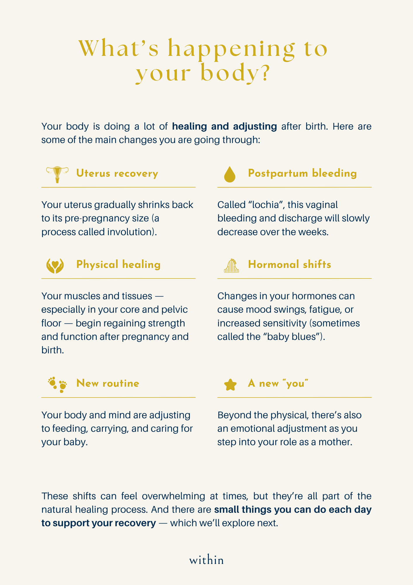 Digital postpartum guide: Caring for yourself in the fourth trimester