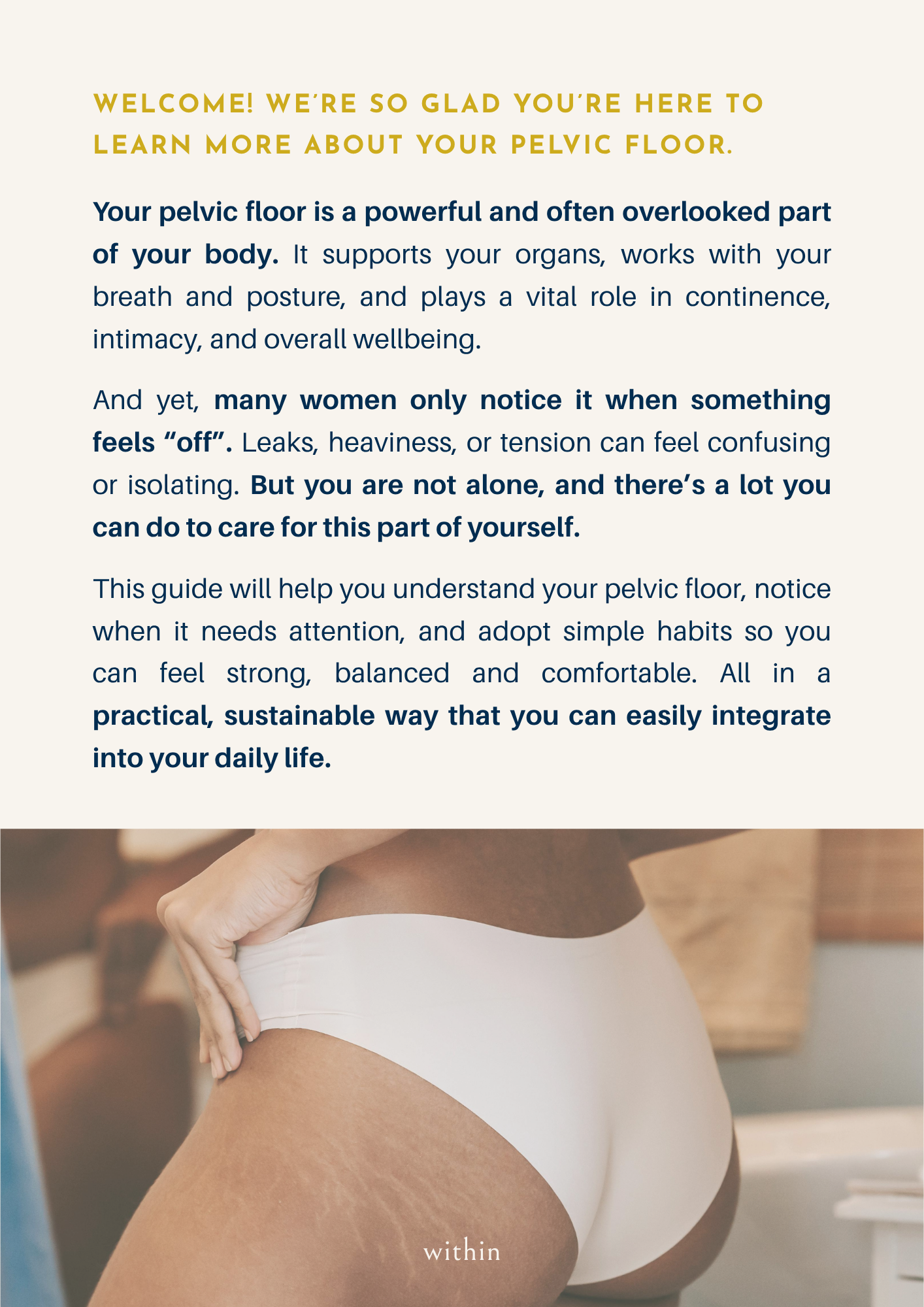 Digital pelvic floor guide: Feel strong, confident, and comfortable every day