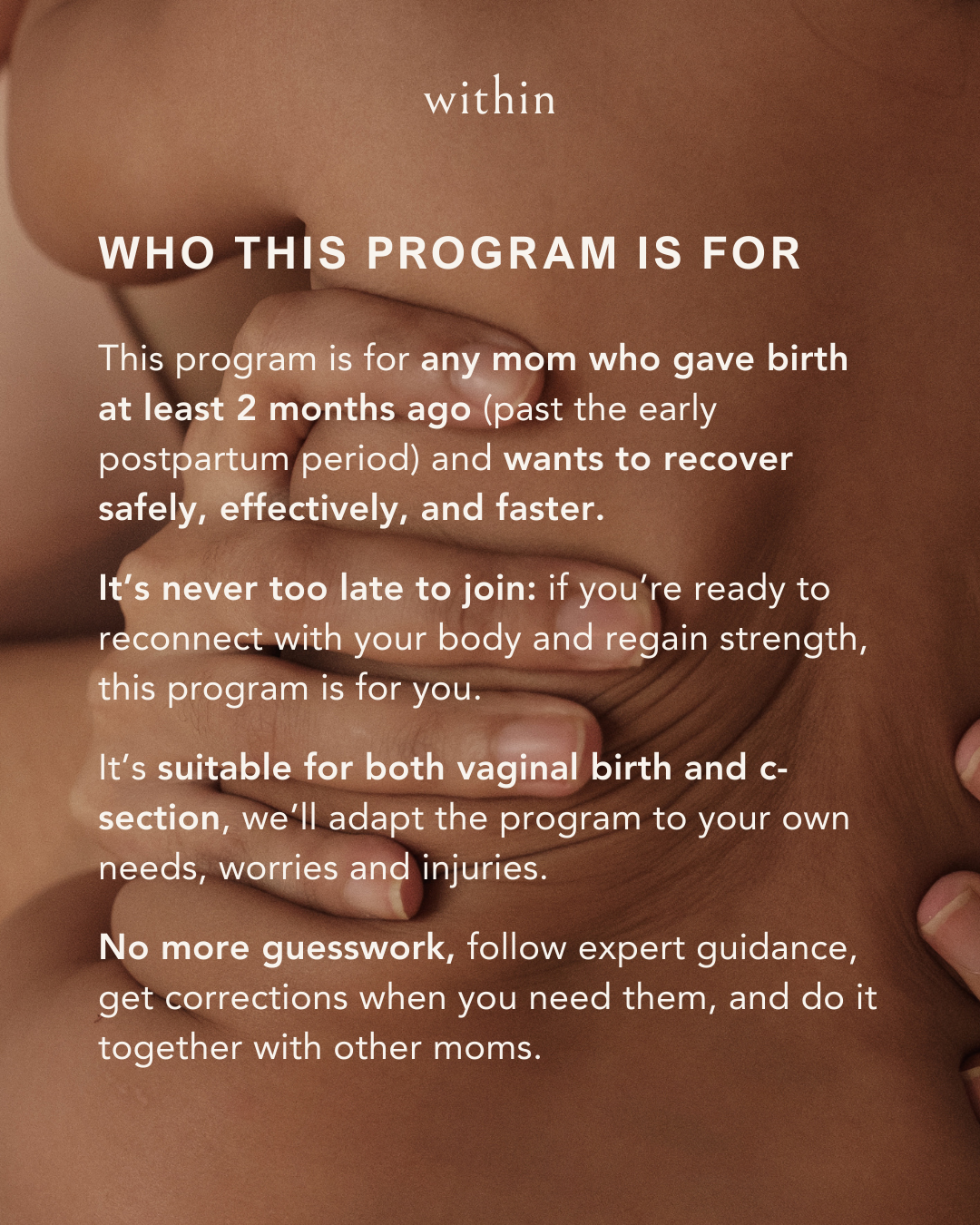 REBUILD: Postpartum recovery program